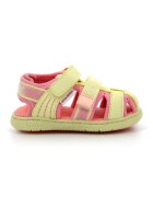 Kickers Sandale fisherman de piele ecologica - Roz/Verde lime