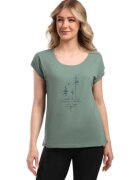 Kilpi Tricou dama Roane - verde - bumbac organic - Verde