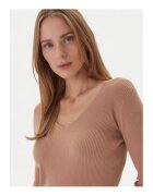 Kontatto Pulover dama - Bej - 63% viscoza - 37% poliamida -