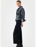 KOTON Blugi crop cu croiala ampla - Negru