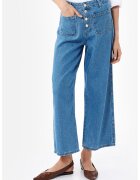 KOTON Blugi drepti crop - Albastru deschis