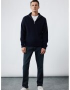 KOTON Blugi relaxed fit cu talie medie - Gri inchis