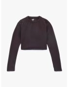 KOTON Bluza crop cu decolteu la baza gatului - Violet pruna