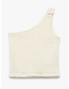 KOTON Bluza crop cu decolteu pe un umar - Alb fildes