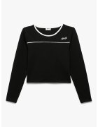 KOTON Bluza crop cu imprimeu - Negru
