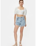 KOTON Bluza crop cu maneci bufante - Alb