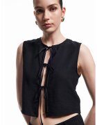 KOTON Bluza crop cu prindere cu snururi - Negru