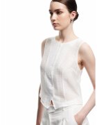 KOTON Bluza crop din amestec de lyocell - Alb optic