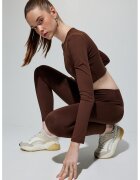KOTON Bluza crop slim fit - Maro inchis