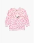 KOTON Bluza cu animal print si decolteu la baza gatului - Roz somon/Roz