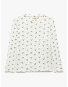 KOTON Bluza cu imprimeu grafic - Alb fildes/Negru