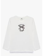 KOTON Bluza cu imprimeu grafic - Negru/Alb murdar/Roz