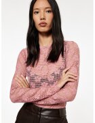 KOTON Bluza cu perforatii si model floral - Roz