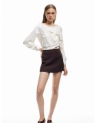KOTON Bluza cu volan frontal - Alb fildes