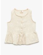 KOTON Bluza de bumbac cu decolteu rotund - Bej deschis