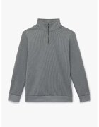 KOTON Bluza de trening cu aspect texturat si guler mediu - Negru/Gri melange