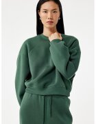 KOTON Bluza de trening cu decolteu la baza gatului - Verde feriga