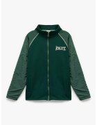 KOTON Bluza de trening cu design text si fermoar - Verde inchis