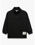 KOTON Bluza de trening cu fenta cu fermoar - Negru