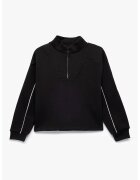 KOTON Bluza de trening cu fenta cu fermoar - Negru