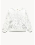 KOTON Bluza de trening cu imprimeu abstract - Alb/Gri