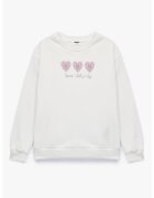 KOTON Bluza de trening cu imprimeu grafic - Alb fildes/Roz