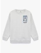 KOTON Bluza de trening cu imprimeu pe piept - Gri deschis