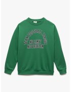 KOTON Bluza de trening cu imprimeu text - Alb/Verde
