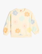 KOTON Bluza de trening cu model floral - Bej