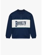 KOTON Bluza de trening cu text - Albastru indigo