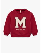 KOTON Bluza de trening cu text brodat - Rosu/Alb