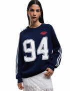 KOTON Bluza de trening lejera cu maneci raglan - Rosu/Alb/Bleumarin