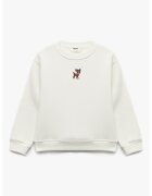 KOTON Bluza de trening regular fit cu decolteu la baza gatului - Alb