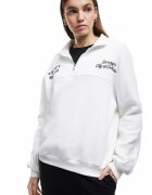 KOTON Bluza de trening supradimensionata cu imprimeu text pe partea din spate - Alb fildes/Negru