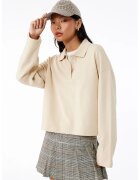 KOTON Bluza polo lejera din bumbac - Bej deschis