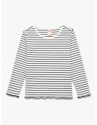 KOTON Bluza regular fit cu dungi - Alb murdar/Bleumarin