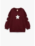 KOTON Bluza regular-fit cu imprimeu grafic - Alb/Rosu inchis
