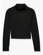 KOTON Bluza slim fit cu fenta cu fermoar - Negru