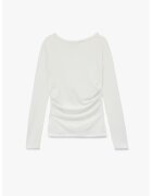 KOTON Bluza slim-fit drapata - Alb