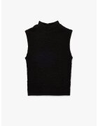 KOTON Bluza texturata cu guler inalt - Negru