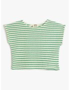 KOTON Bluza tricotata cu decolteyu la baza gatului - Verde/Verde pal