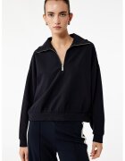 KOTON Bluza uni de trening cu fermoar scurt - Negru