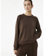 KOTON Bluza uni de trening din amestec de modal cu mansete si terminatie elastice - Maro