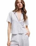 KOTON Camasa crop cu dungi - Alb