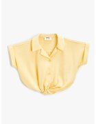 KOTON Camasa crop cu revere decupate - Galben