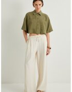 KOTON Camasa crop lejera - Kaki