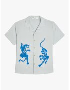 KOTON Camasa cu imprimeu grafic - Verde pal/Albastru royal
