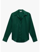 KOTON Camasa de satin cu maneci lungi - Verde inchis