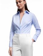 KOTON Camasa regular fit cu dungi - Alb/Albastru deschis