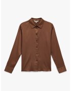 KOTON Camasa regular fit cu model uni - Maro scortisoara